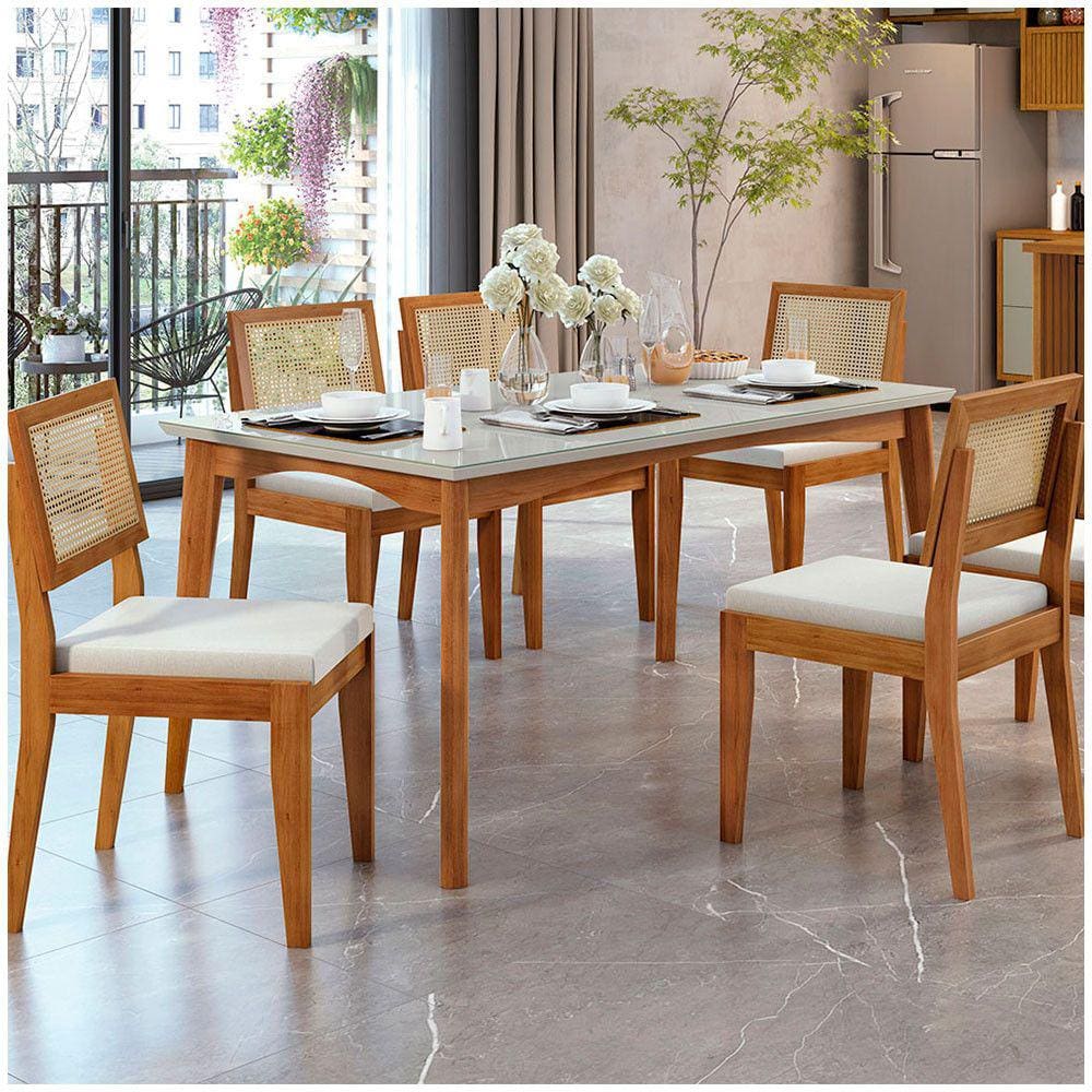 Conjunto Mesa Monalisa com 6 Cadeiras Rainha