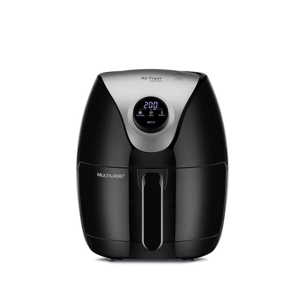 Fritadeira Elétrica Air Fryer 4L Digital 127V 1500W Preta Multilaser - CE168