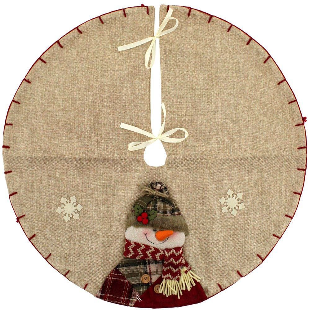 Saia Para Árvore de Natal Temática Boneco de Neve 60cm