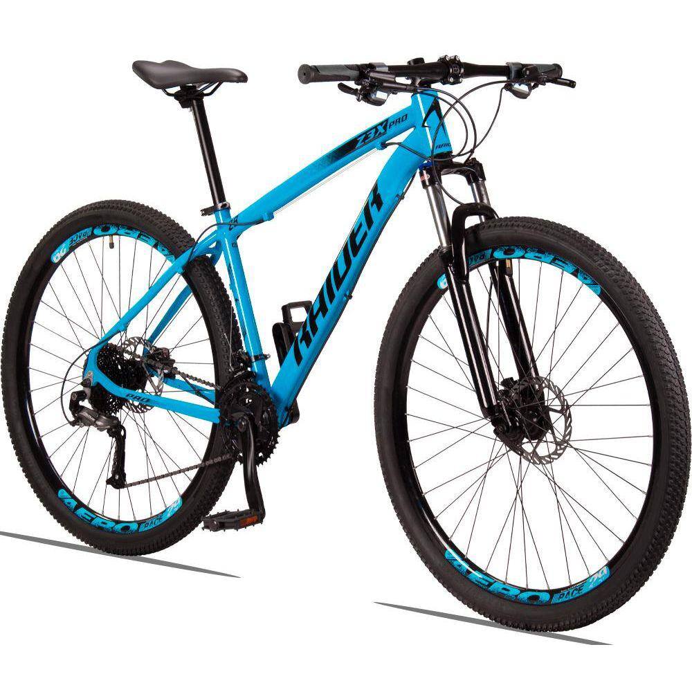 Bicicleta Raider Aluminum Aro 29 Susp. Dianteira 27 Marchas - Azul
