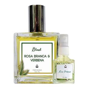 Perfume Rosa Branca & Verbena 100ml Feminino - Blend de Óleo Essencial Natural + Perfume de presente