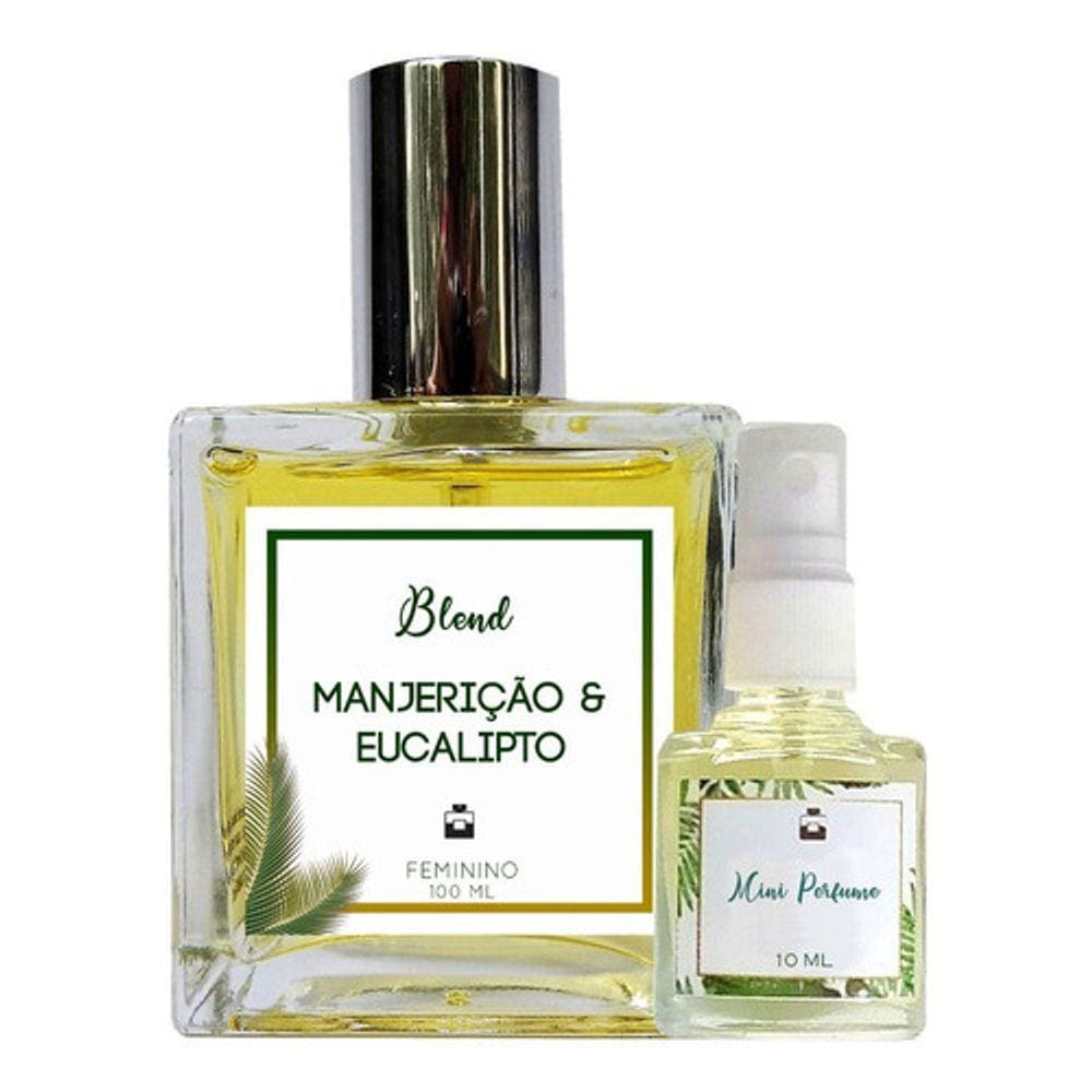 Perfume Manjerição & Eucalipto 100ml Feminino - Blend de Óleo Essencial Natural + Perfume de presente