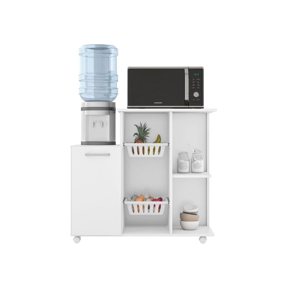 Fruteira Clara 1 Porta com 2 Cestos Branco - Madine
