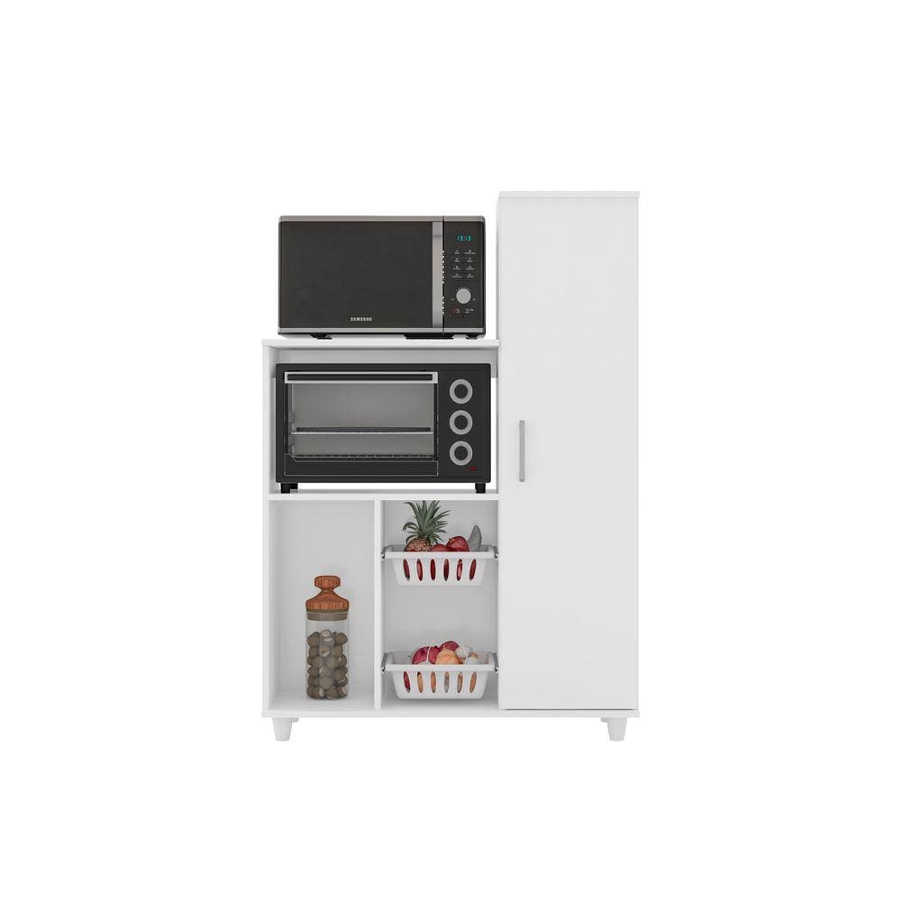 Fruteira Anne 1 Porta com 2 Cestos Branco - Madine