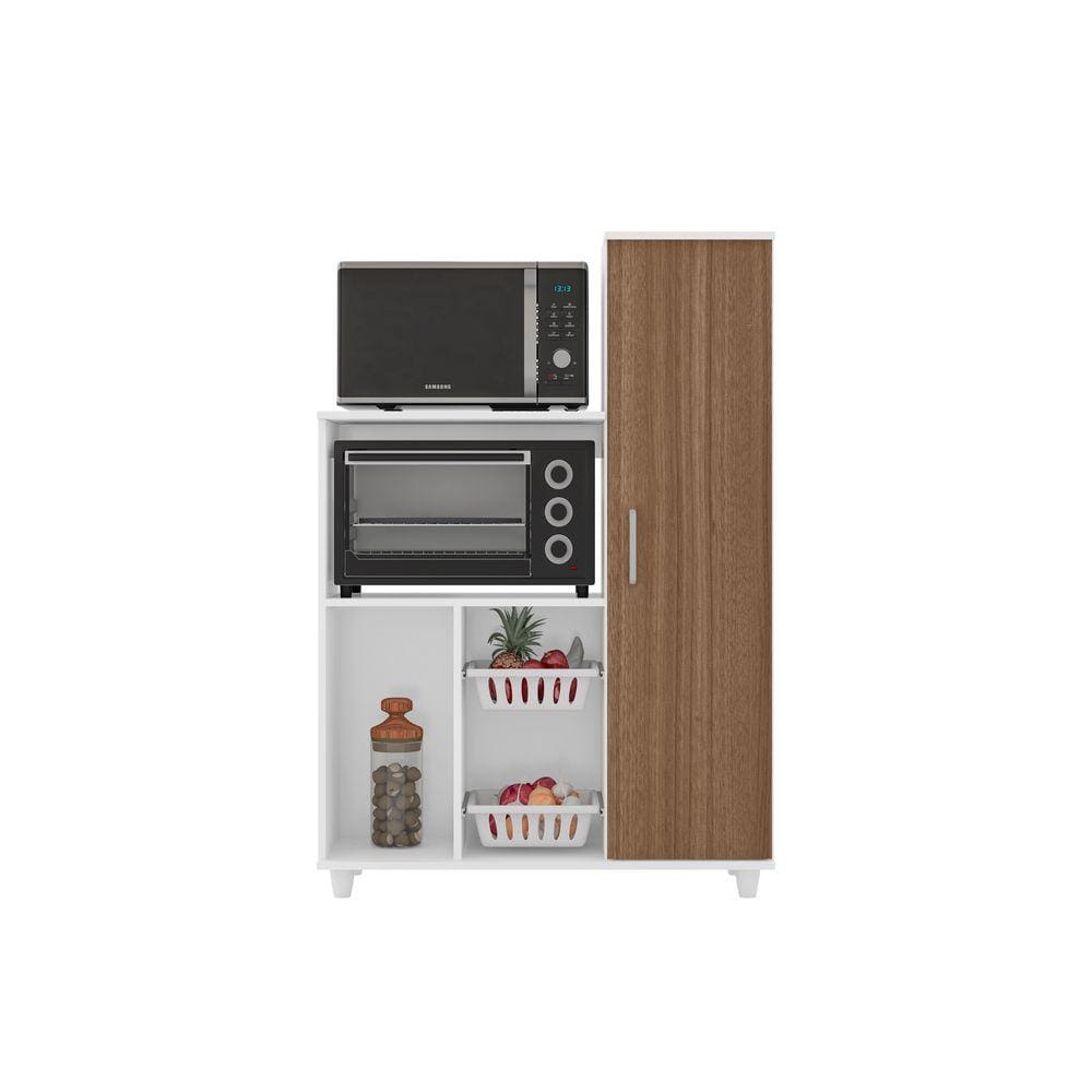 Fruteira Anne 1 Porta com 2 Cestos Branco/Montana - Madine