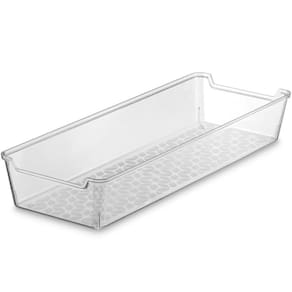 Organizador de Gavetas Plástico 12,5x34cm Organizador de Maquiagens e Acessórios UZ Transparente