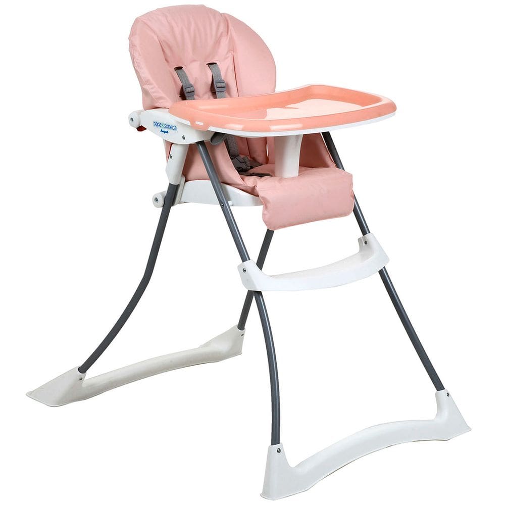 Cadeira Alimentação Refeição Infantil Bebê 6-36M 15kg Reclinável Bandeja Dupla Rose Madder Burigotto
