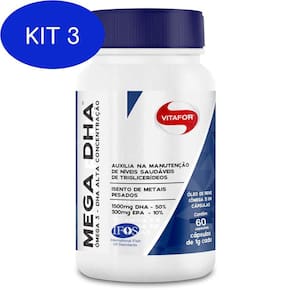Kit 3 Omega 3 Mega DHA 60 Cápsulas - Vitafor