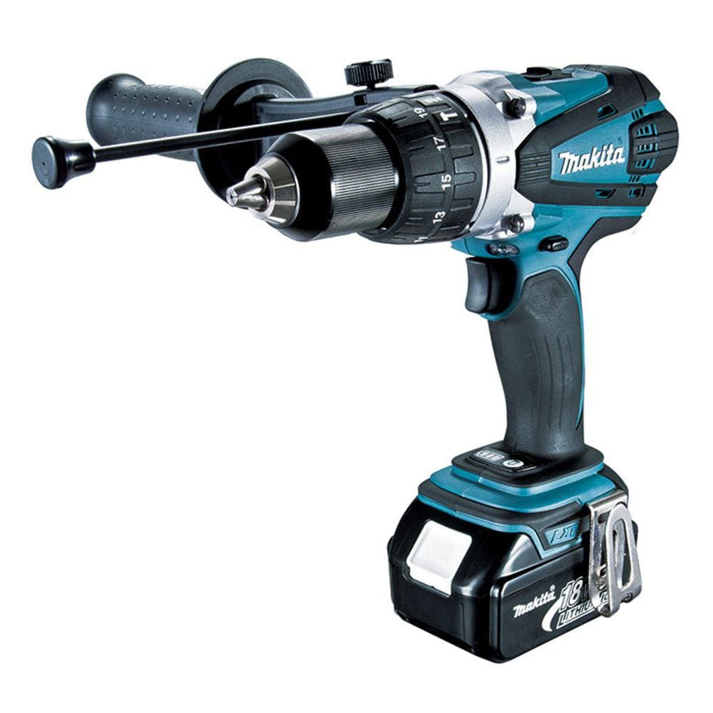 Furadeira Parafusadeira Impacto. 1/2 18,0V Biv 2Bat Makita Dhp458rfe