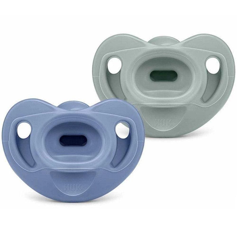 Kit com 2 Chupetas Sensitive SOFT 100% Silicone 0-6 Meses NUK