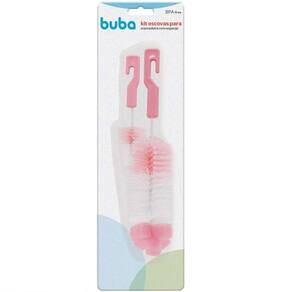 Kit Escova para Lavar Mamadeira e Bico com Bucha Esponja