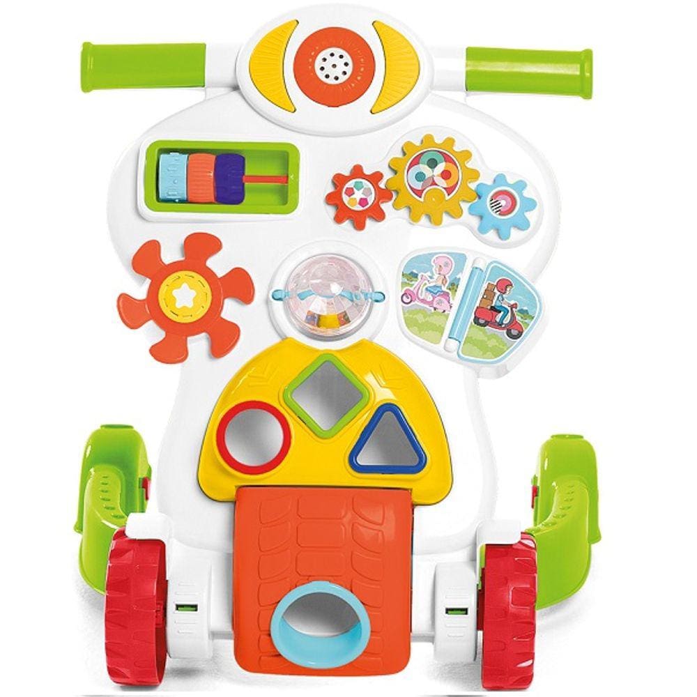 Andador Didatico Bebe Piloto Tateti com LUZ e Som Branco Calesita 0889