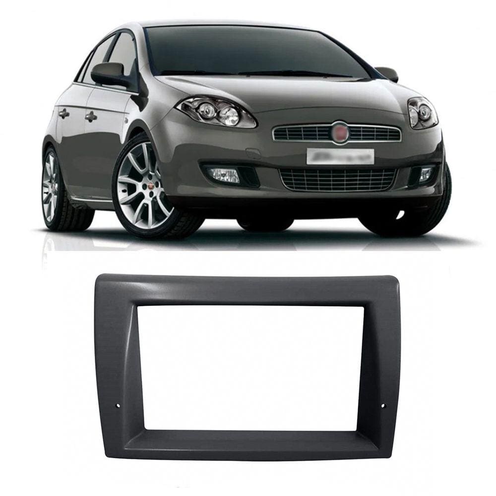 Moldura Painel Fiat Bravo 2010 a 2016 Expex Preta Padrão Chinês Japonês 1din 2din