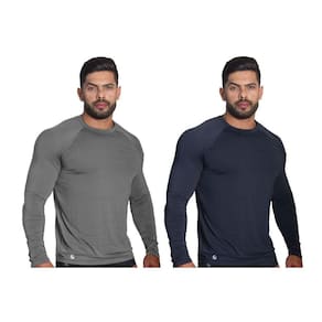 Kit 2 Camiseta Térmica Polo Sport Segunda Pele Uv Unissex Cinza e Preto
