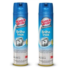 Kit com 2 Brilha INOX 3M SCOTCH-BRITE 400ML