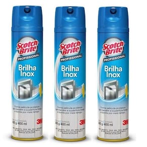 Kit com 3 Brilha INOX 3M SCOTCH-BRITE 400ML