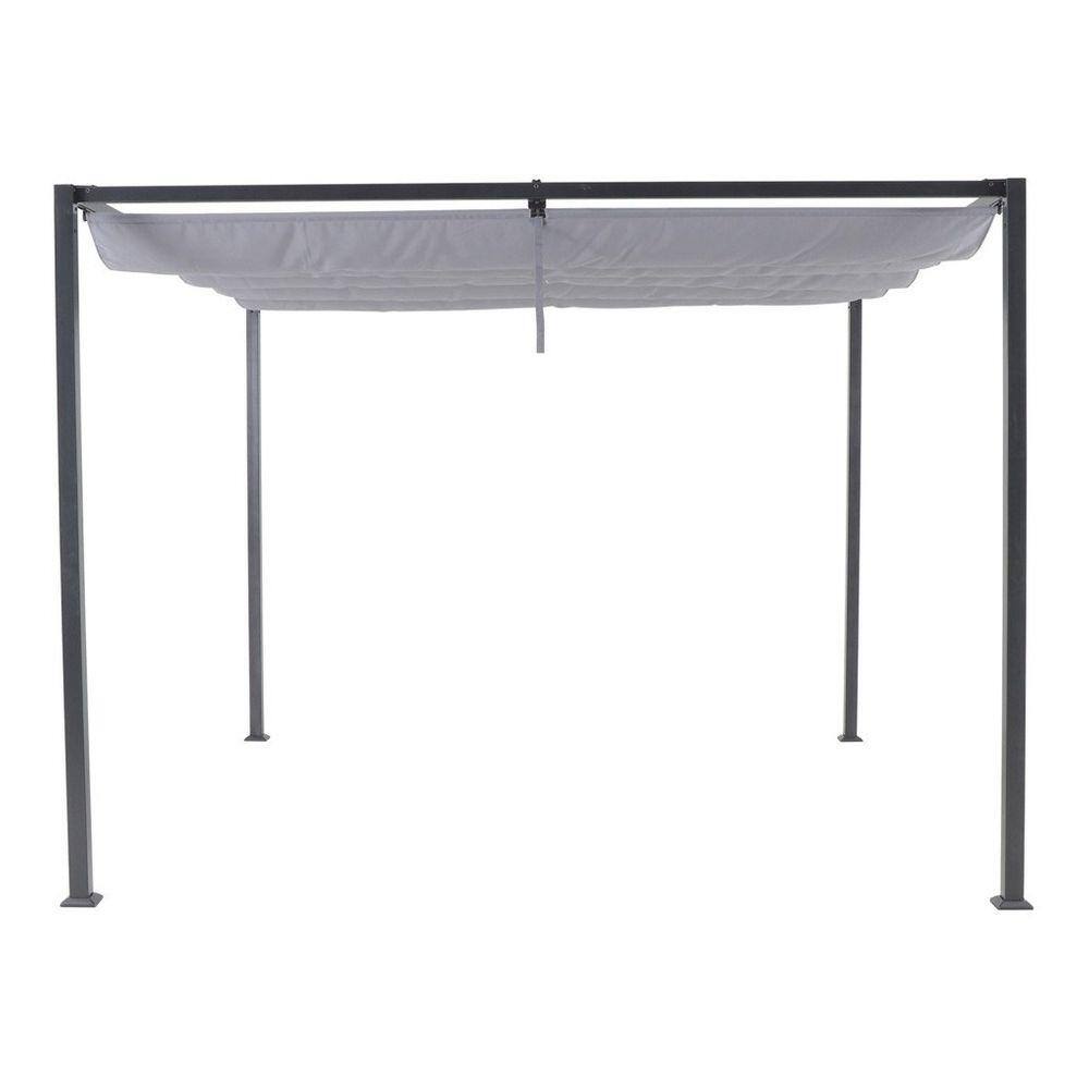 Gazebo Pergolado Aluminio Impermeável Cinza 3x3 Metros Luxo