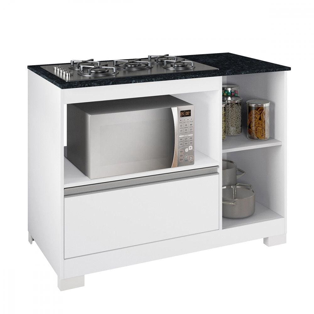 Balcão Para Cooktop 5 Bocas Branco NT 3050 New Notável