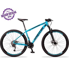 Bicicleta 29 Spaceline Vega 27 Marchas Câmbio Shimano Freio a Disco e Suspensão