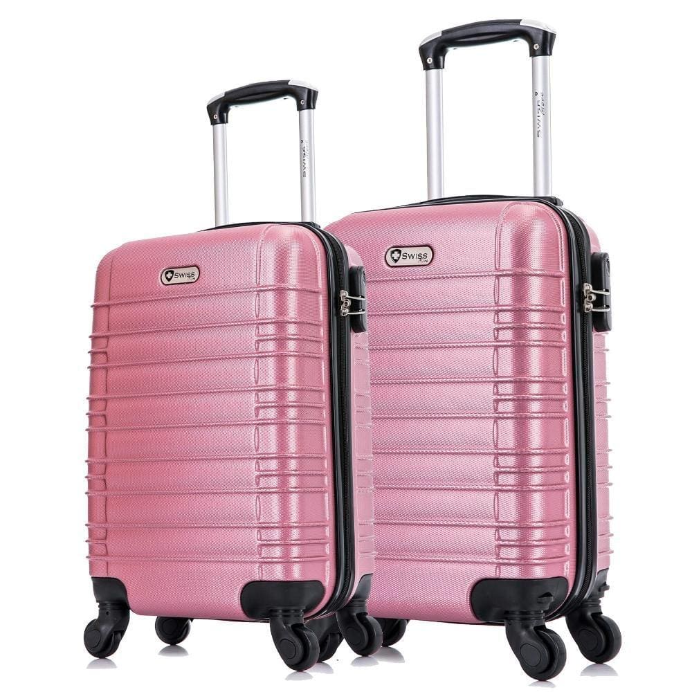 Kit Mala de Viagem de Bordo Londres Rose + Mochila Executiva Boa Vista  Swiss Move