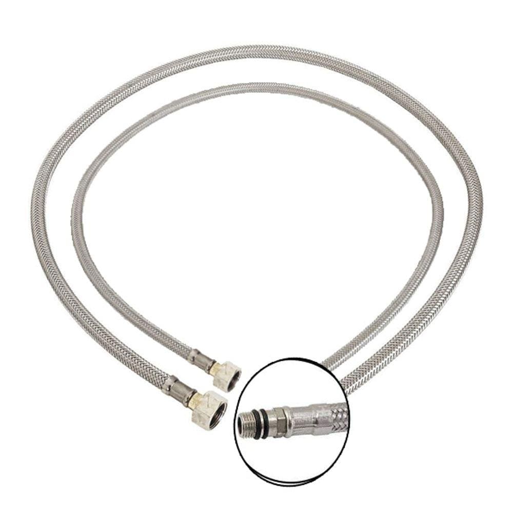 Engate Rabicho Par 80cm Monocomando Torneira Misturador Água Quente Fria Grande Flexível Mangueira Banheiro Cozinha CompridO