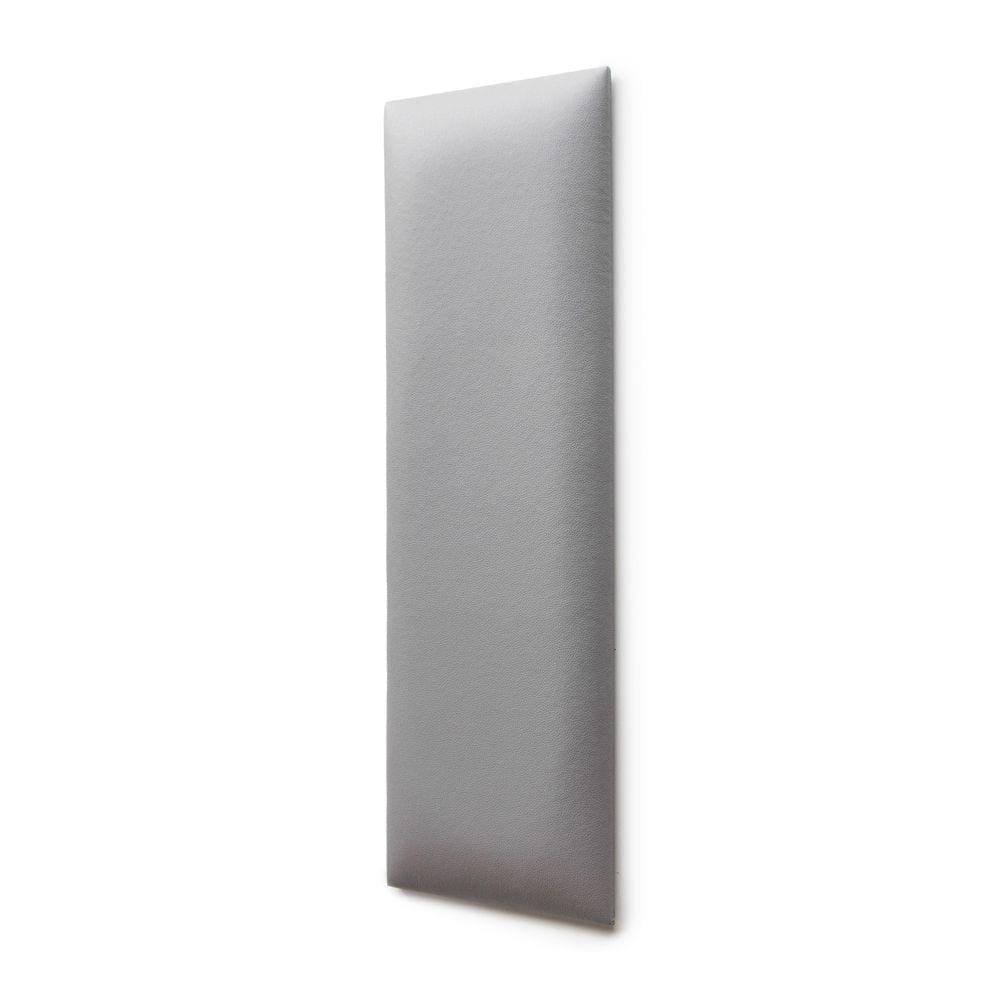 Placa Cabeceira Modulada Adesiva Estofada 20cm x 60cm Unidade - Courino Cinza