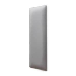 Placa Cabeceira Modulada Adesiva Estofada 20cm x 60cm Unidade - Courino Cinza