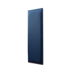 Placa Cabeceira Modulada Adesiva Estofada 20cm x 60cm Unidade - Suede Azul