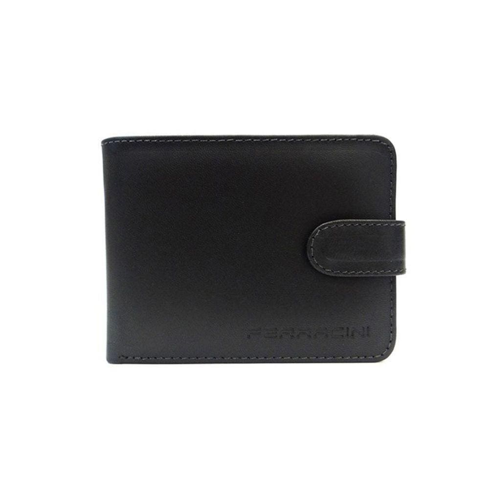 Carteira Masculina em Couro Fechamento com Botão Ferracini Cfb023