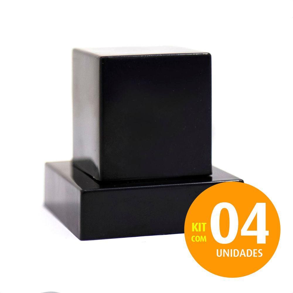 Acabamento Registro 1/2 3/4 e 1 Padrão Deca Pisa Black 04un