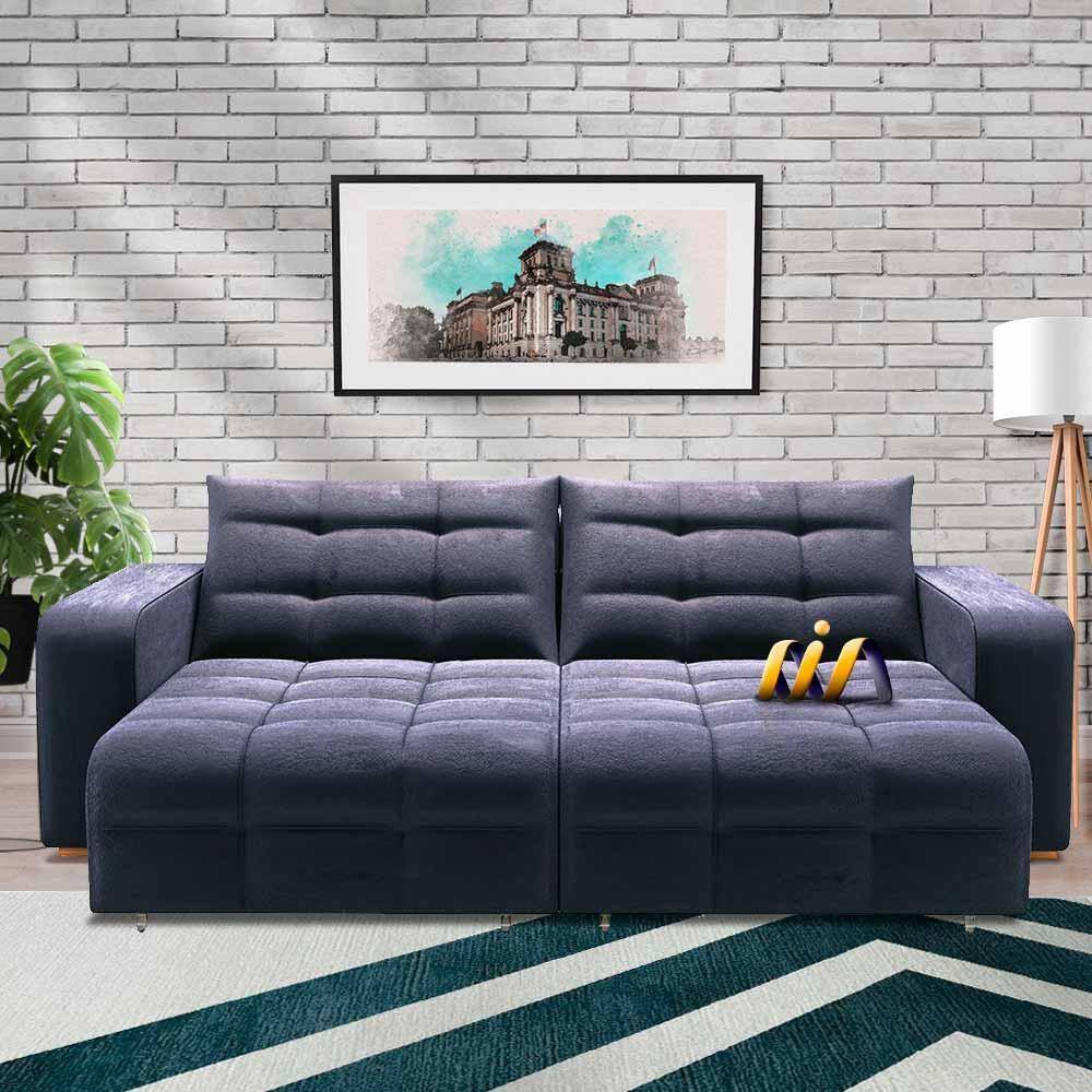 Sofa retratil grande berling Pontofrio