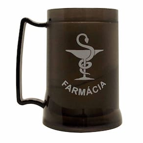 Caneca Com Gel Preta 400Ml - Farmácia - CEBOLA 99110