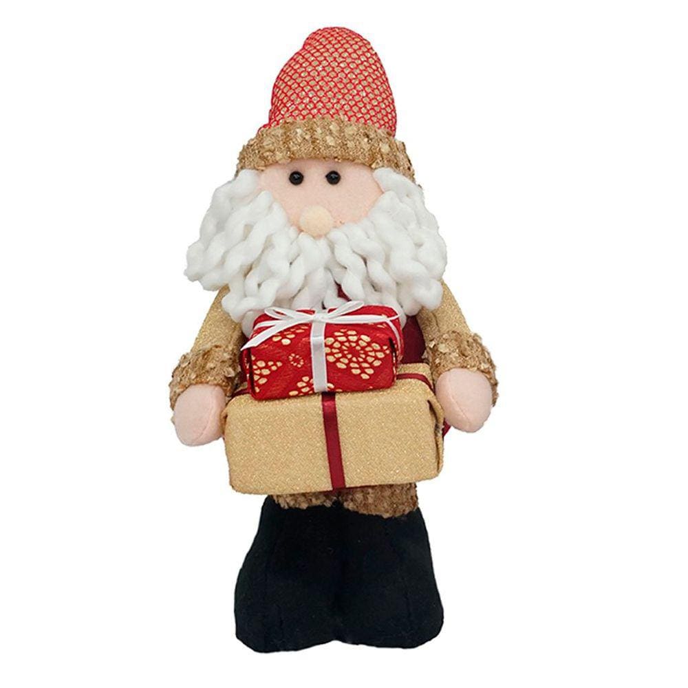 Boneco Natal Papai Noel Com Presente Natalino 28cm