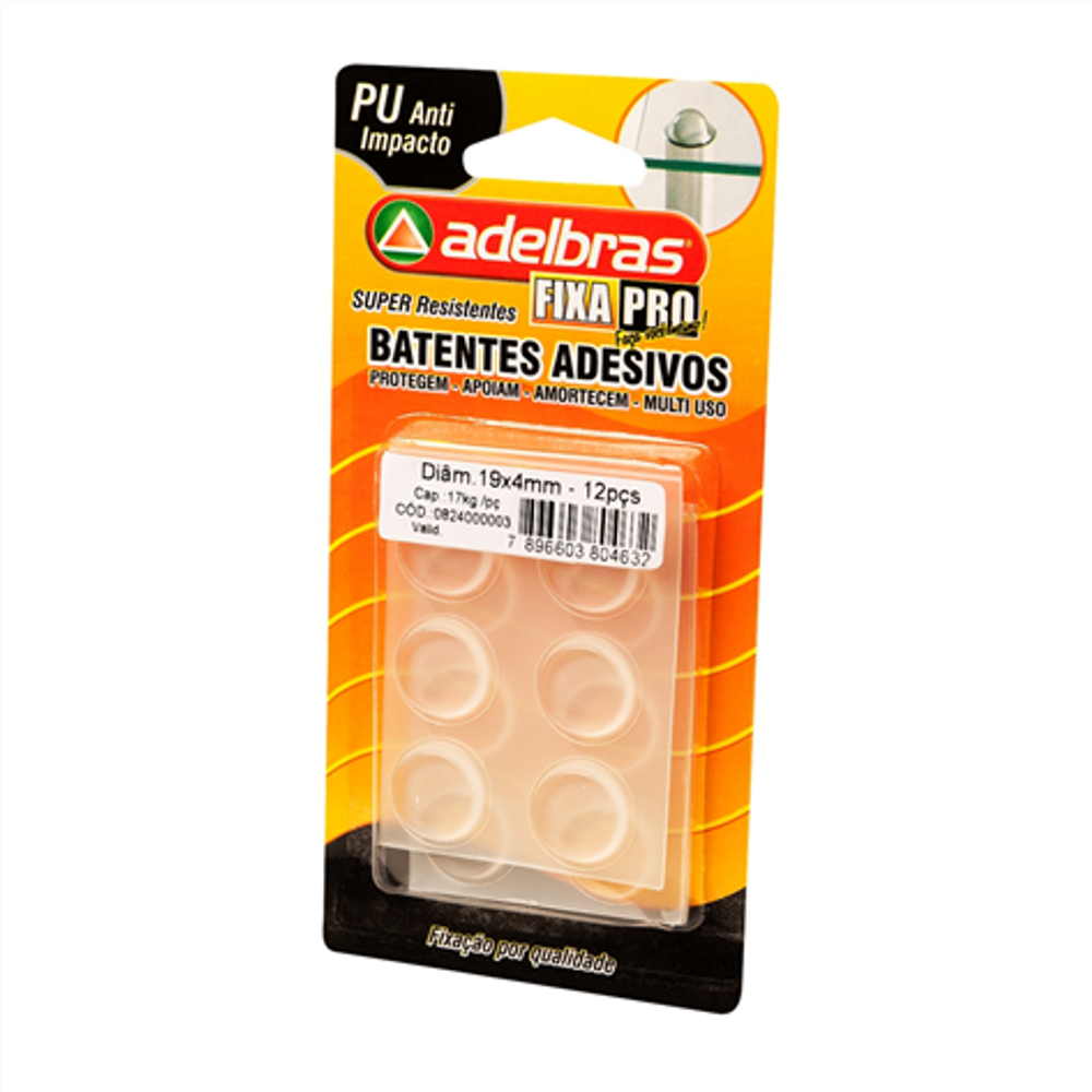 Protetor Adesivo Anti-Impacto 12Pcs Transparente 19X4mm
