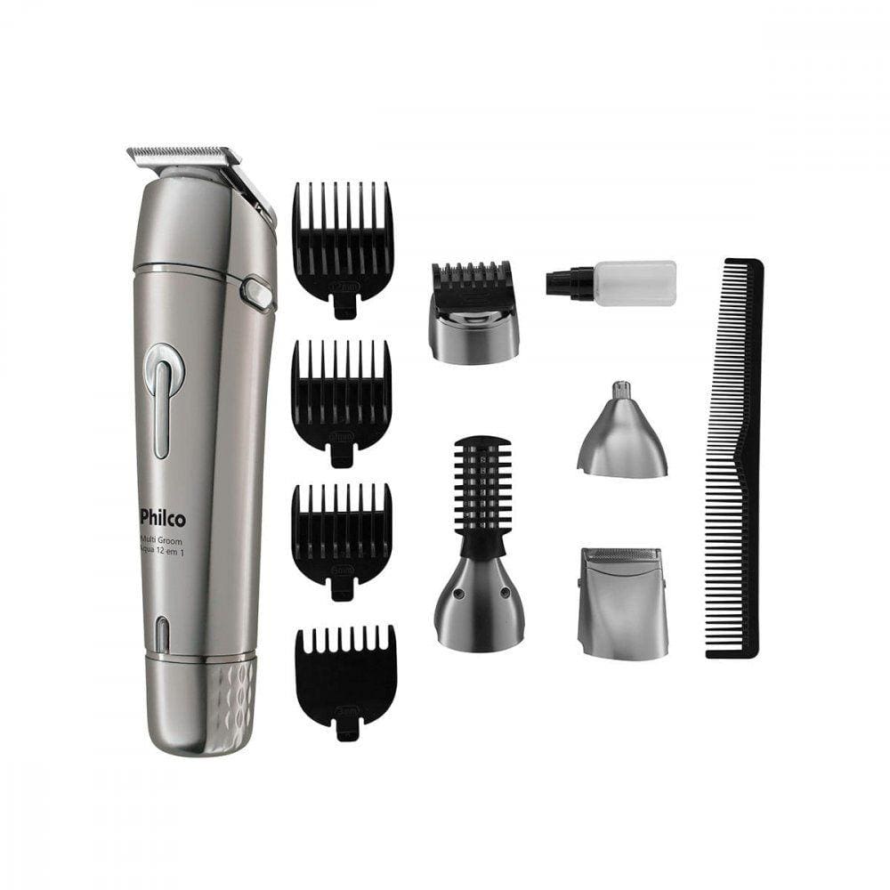 Aparador de Pelos sem Fio Multi Groom Aqua 12 em 1 PAP03 Philco