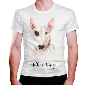 CAMISETA MASCULINA Cachorro Bull Terrier Melhor Amigo