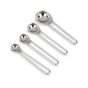 Conjunto Colheres Medidoras Brinox Top Pratic 4 peças Aço Inox