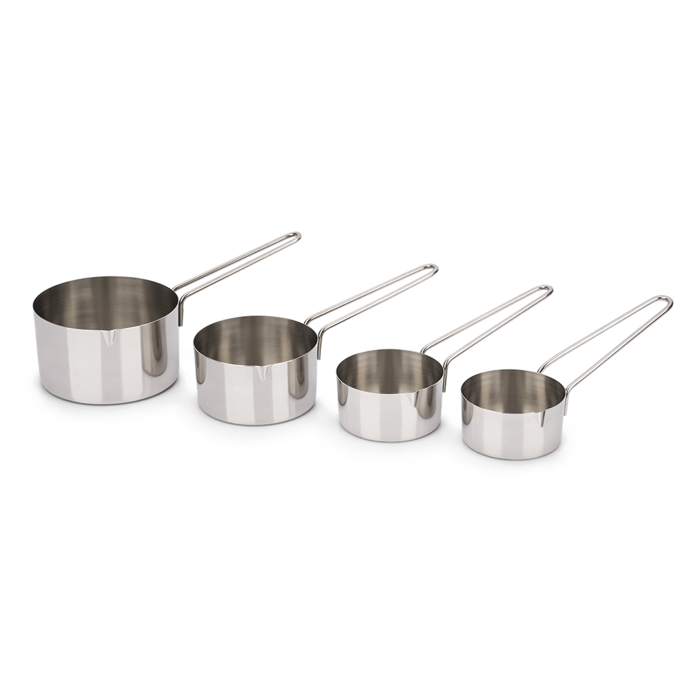 Conjunto Xícaras Medidoras Brinox Top Pratic 240 ml, 120 ml, 80ml e 60ml 4 peças Aço Inox