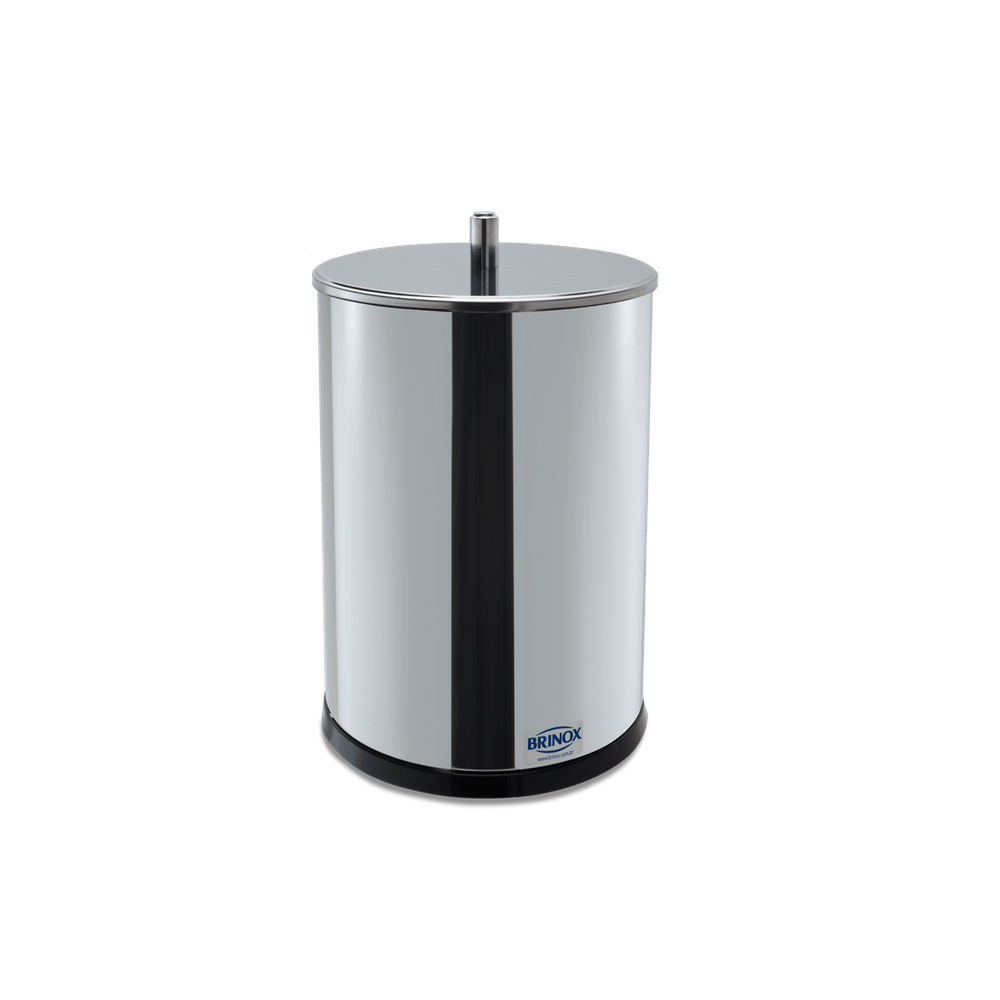 Lixeira com Tampa Brinox Decorline 7,8 L - Ø 18,5 x 32cm Aço Inox