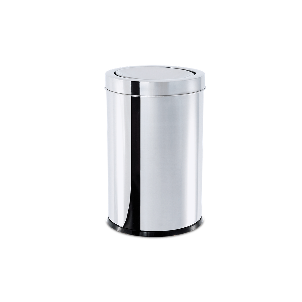 Lixeira com Tampa Basculante Brinox Decorline 21,2 L - Ø 25x46cm Aço Inox