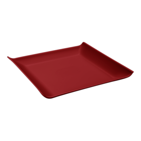 Prato Quadrado Grande Coza Casual 20,6 x 20,6 x 2,6 cm Vermelho Bold