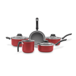 Jogo de Panelas Brinox Ruby 5 Peças Vermelho