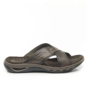 Chinelo Masculino Couro Tiras Cruzadas Amortech Pegada 131661