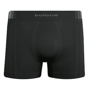 Cueca Boxer Microfibra Sem Costura Selene Preta - 11070