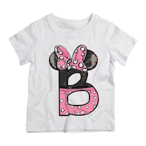 Camiseta infantil MINNIE ANIVERSARIO LETRA B