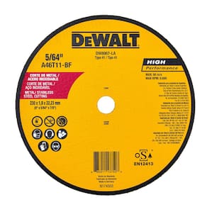DISCO DE CORTE HP - 9" X 2,0MM X 7/8". DW8067-AR