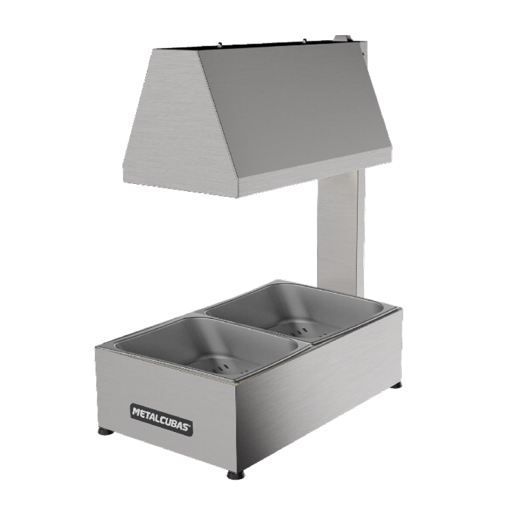 Conservador de Frituras Elétrico 2 Cubas Inox Metalcubas MCF 02CP-127v