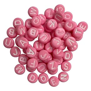 300 Miçangas de Letras Redondas Para Pulseira Infantil Colar