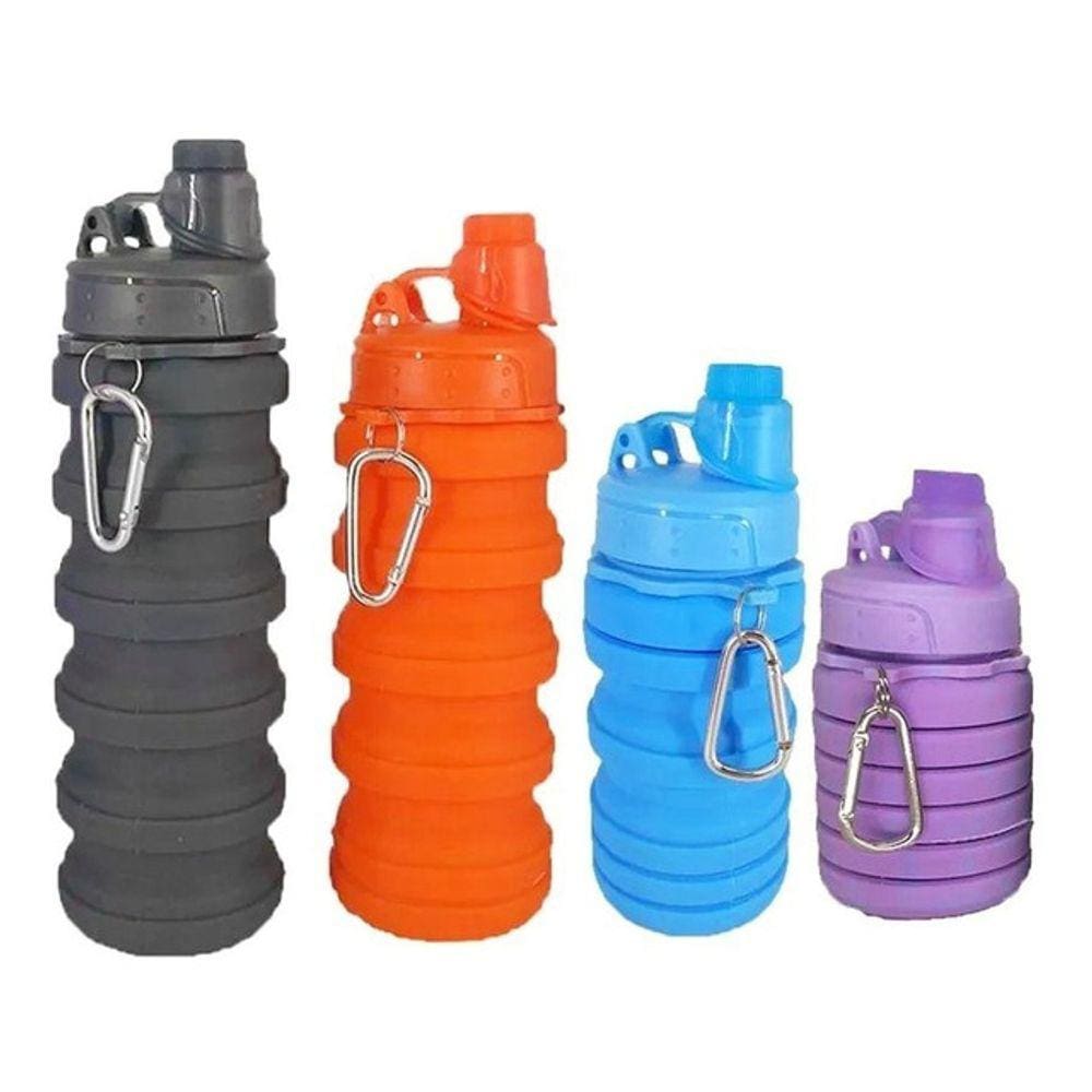 Garrafa Retrátil Dobrável Squeeze Reutilizável 500 Ml Sport
