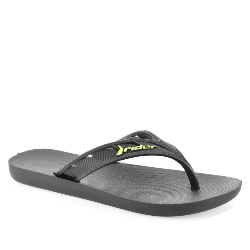Chinelo Casual Infantil Masculino Dedo Borracha Rider 11579 - 25-26 - Preto